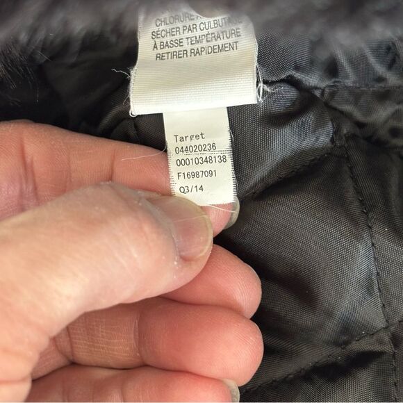 Vintage Women’s Faux Fur Quilted Black Plaid Trapper Hat Buckle 2014 Winter Snow - Picture 11 of 12